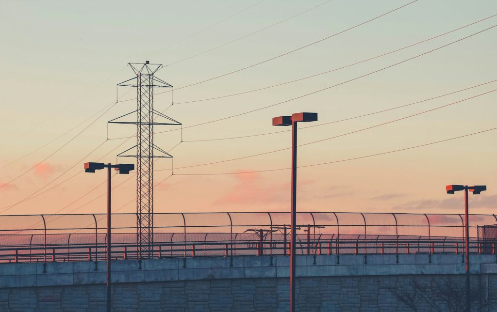 gray electric tower